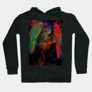 TROPICAL TRIO MACAW PARROT DECO POSTER ART PRINT EXOTIC DESIGN Hoodie